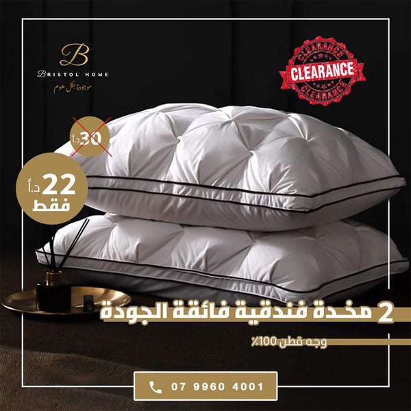 2 Cotton Cover Luxury Hotel Pillow